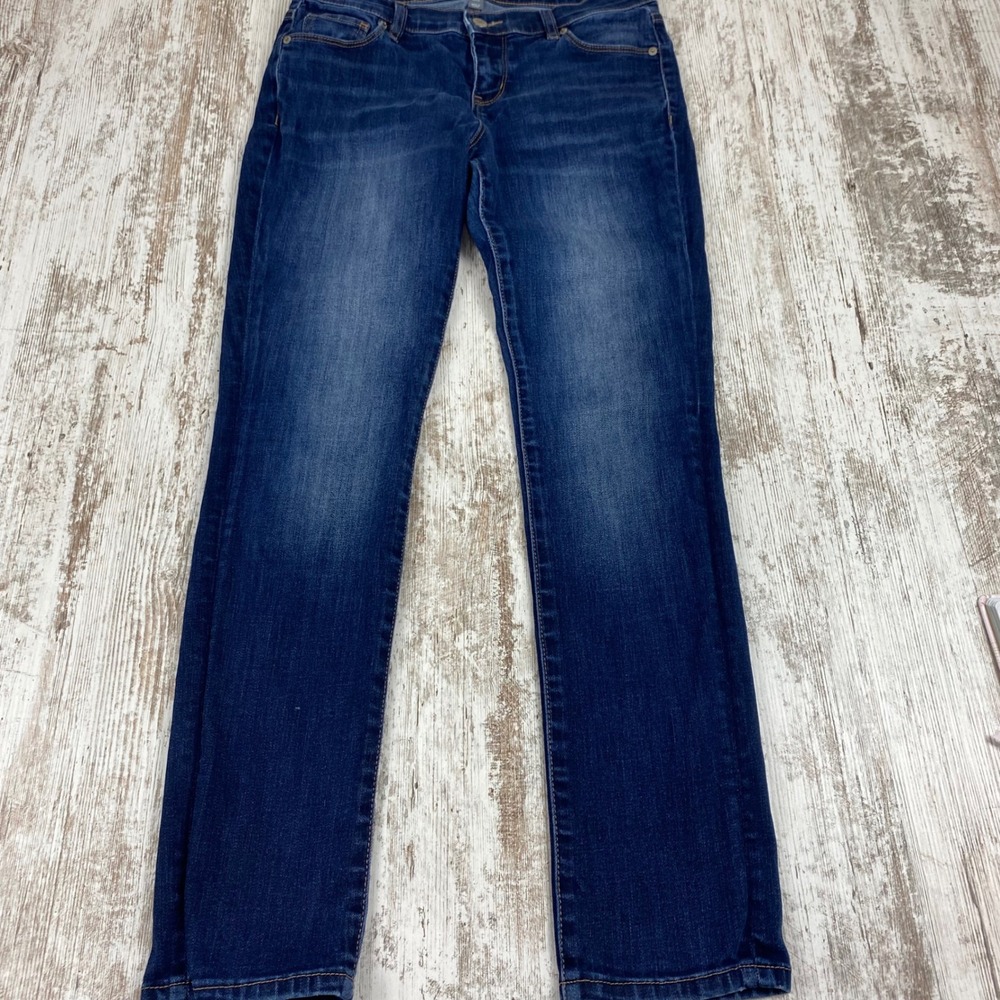 New York & Company Soho Skinny Jeans Women's 6โ Petite Blue Stretch Denim Y2K
